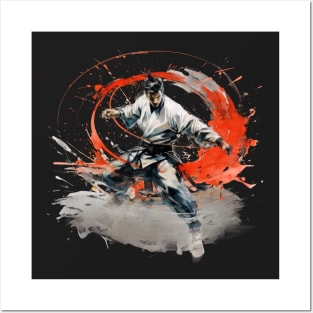 Karate & Kung Fu - Watercolour Posters and Art